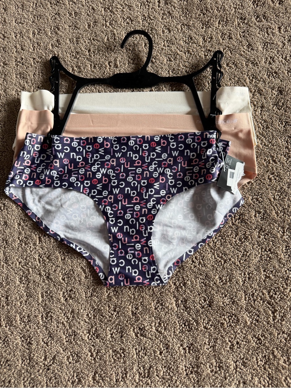 (NWT) New Balance 3-Pack Seamless Panties in Navy, Pink, Cream (Women’s)